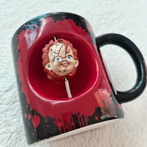 Chucky Child's Play Spinning Doll Head Mug Cup Universal Studios